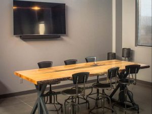 Minimalist residential living space designed in Calgary