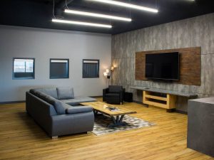 Minimalist residential living space designed in Calgary